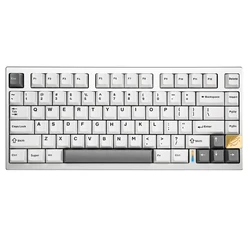 YUNZII AL75 White 75% Aluminum Wireless BT/2.4G/Wired Mechanical Gaming Keyboard, Hot Swappable Pre-lubed Switches, Gasket PCB