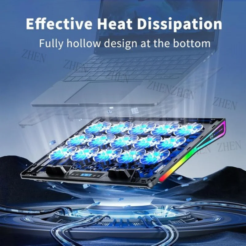 Y  for 15-Core Laptop Cooler with Adjustable Height