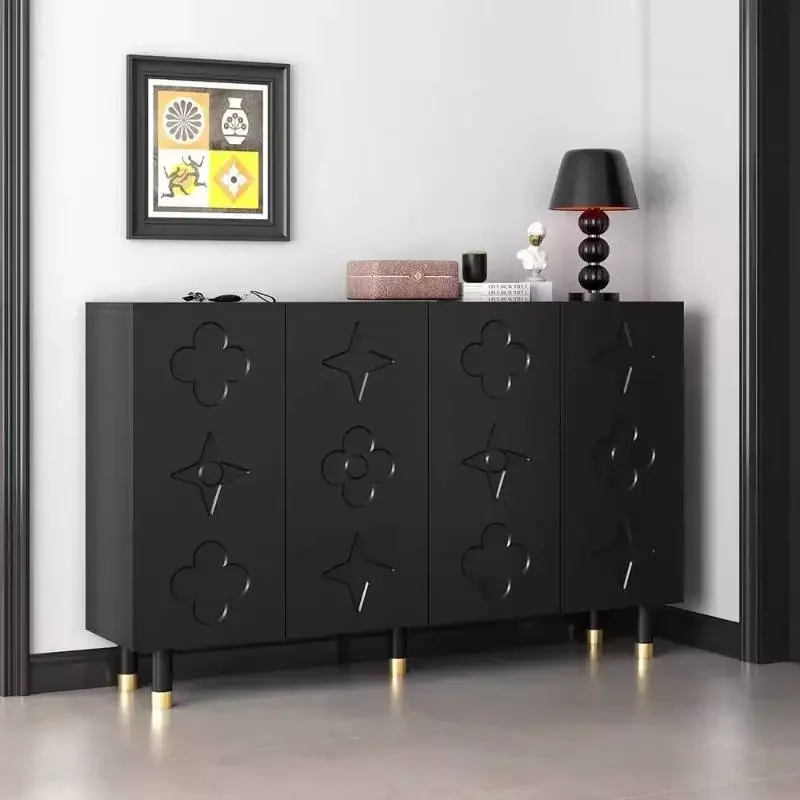 Black Modern Shoe Cabinet Organizer Minimalist Wooden Entryway Shoe Cabinet Corridor Storage Sapateira Small Apartment Furniture