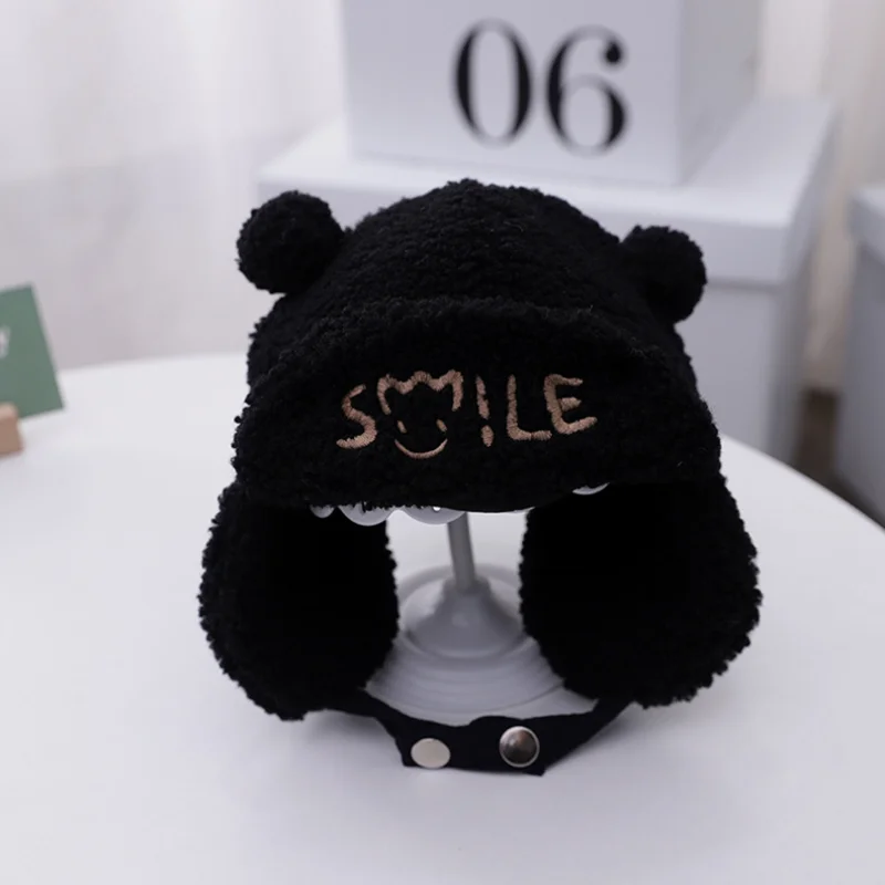 New Baby Boys Girls Hat Kids Children Ear Flap Muff Winter Warm Plush Cotton Cap Outdoor Lei Feng Cap Beanie Gifts Hat 6-24M