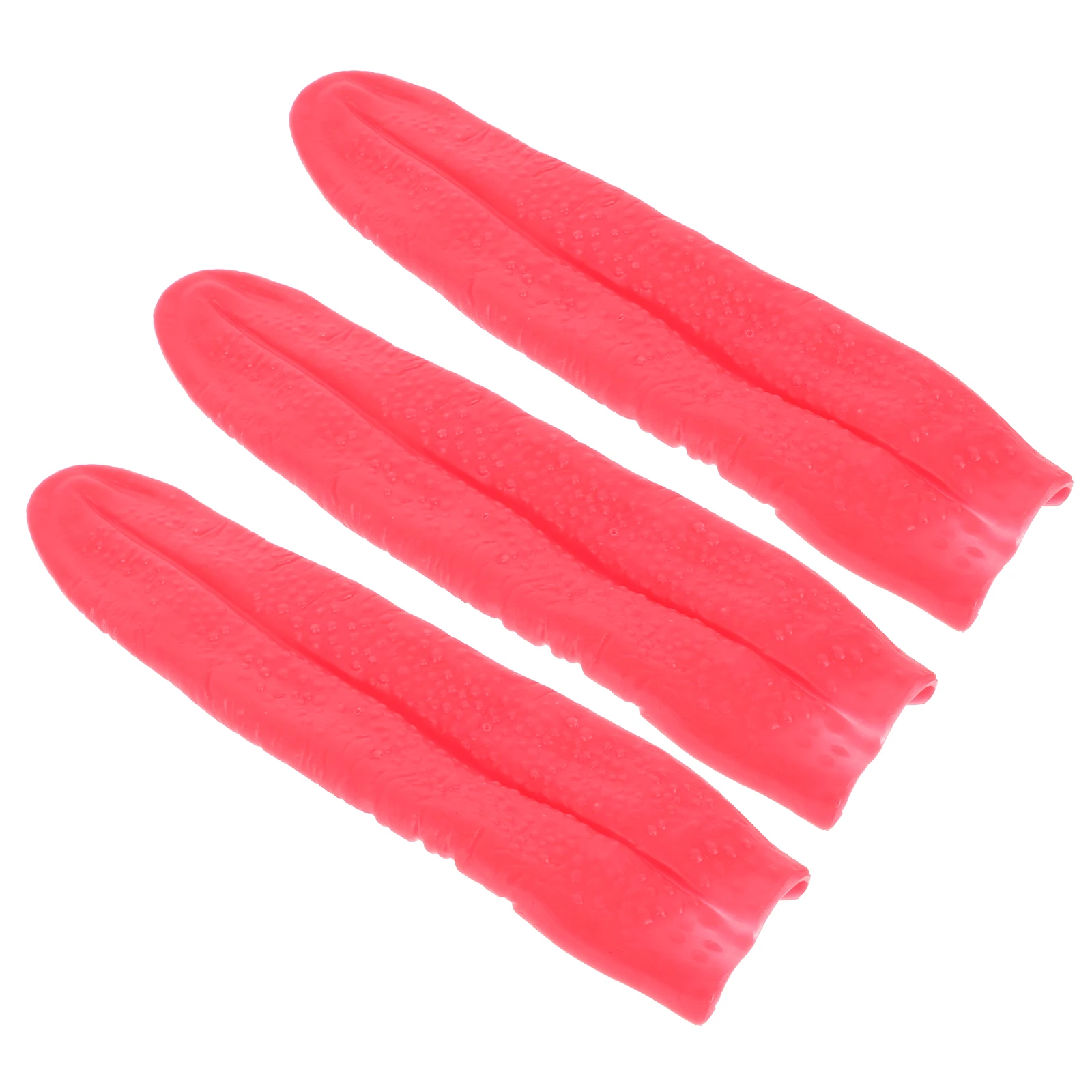 

3 Pcs Red Long Tongue Props Halloween Decor Cosplay Nose Fake Prank Rubber ￼ Festival