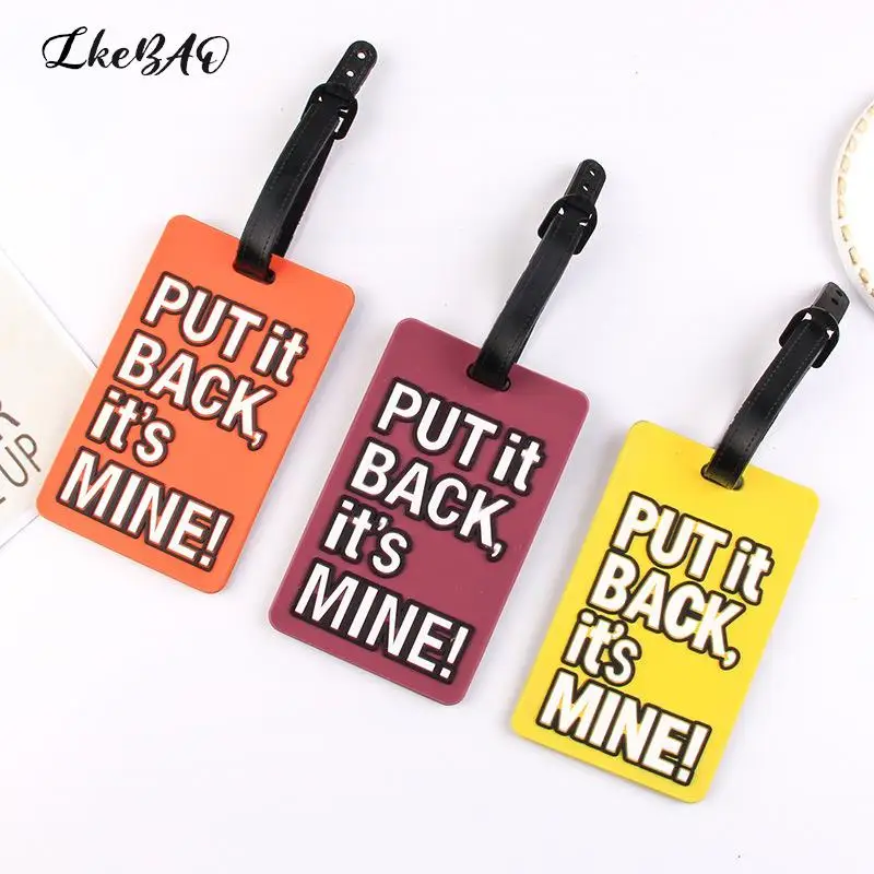 New Cute Silicone Letter bagaglio Tag valigia bagaglio bagagli etichette in PVC nome ID Bag identificatore etichetta accessori da viaggio per aeroplani