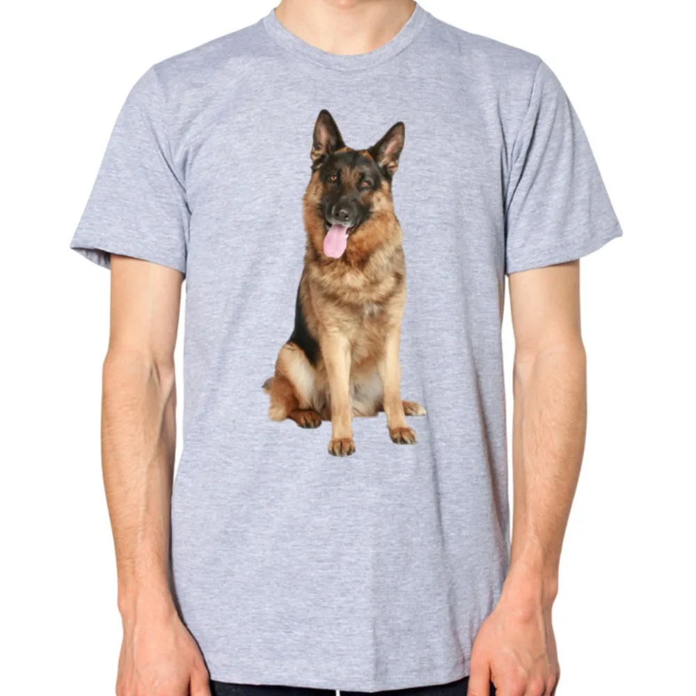 German Shepherd Dog T-Shirt Men Women Unisex Tops Shepherd Dog Lover Pet Owners Gift Clothing Daily Life Casual Printed Shirt