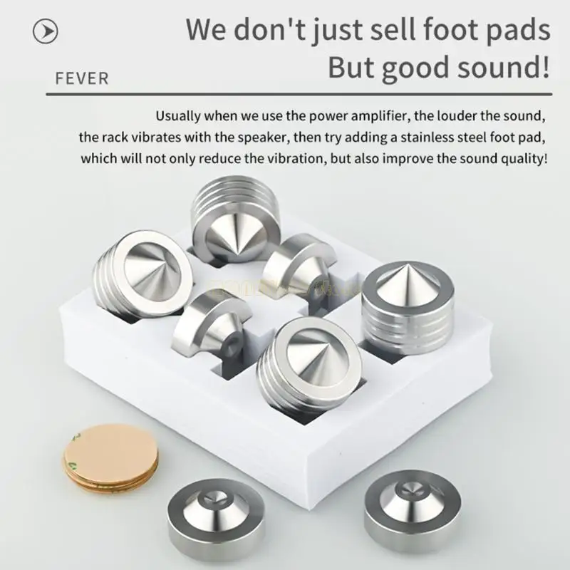 F62C 1 Box Foot Foot Foot Foot Pad 304 Stainsal Steel Sugorber Tripod Tube Amplifier Amplifier Amplifier