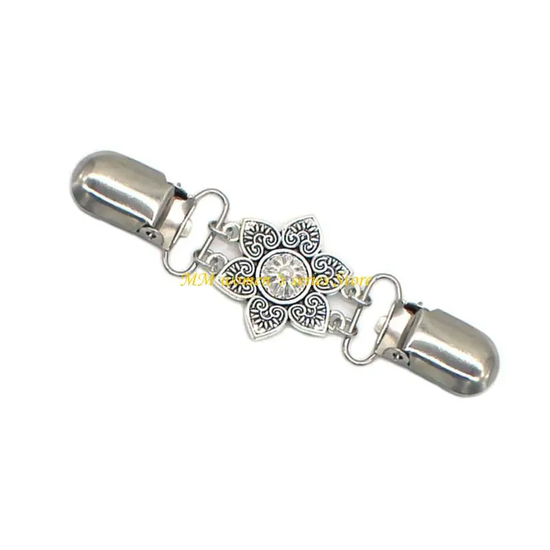 

Q39C Retros Flower Cardigan Clasp Multocliper Shal Pin