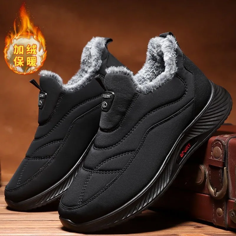 

Winter Cotton Shoes for Men, Fashionable and Plush Warm Casual Shoes, Anti Slip and Comfortable,lightweight Outdoor Sports Shoes