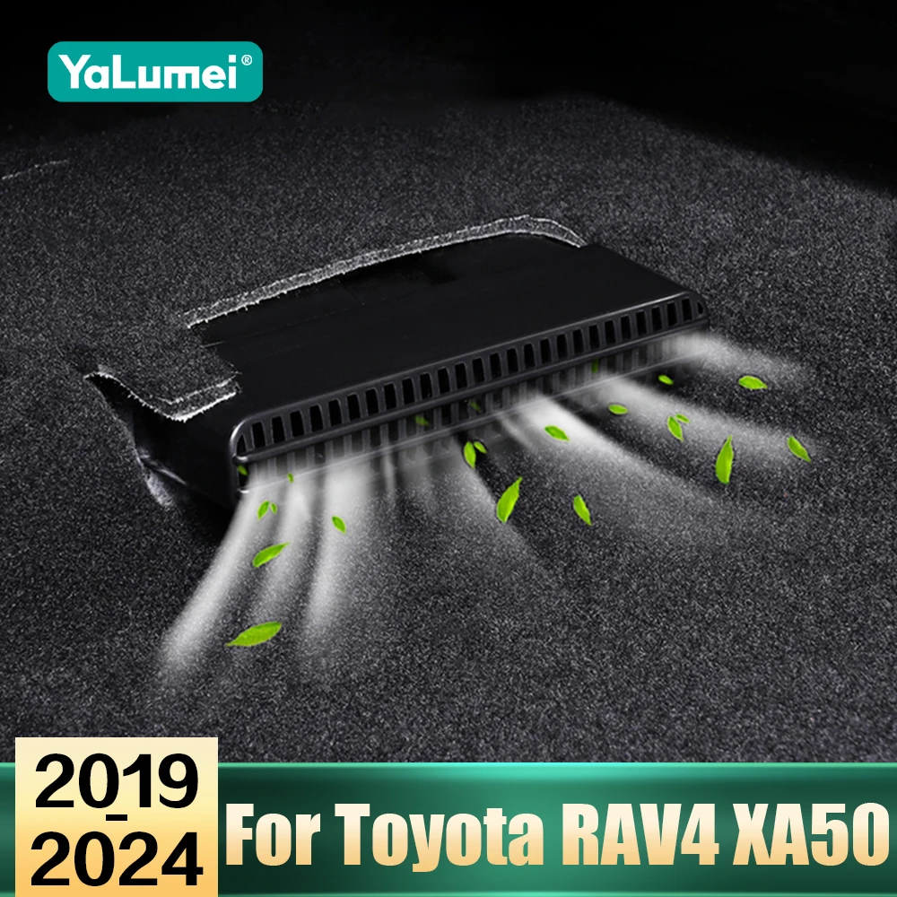 Car Accessories For Toyota RAV4 XA50 Hybrid 2019-2022 2023 2024 RAV 4 Under Rear Seat Air Vent Cap Grill Duct Outlet Shell Cover