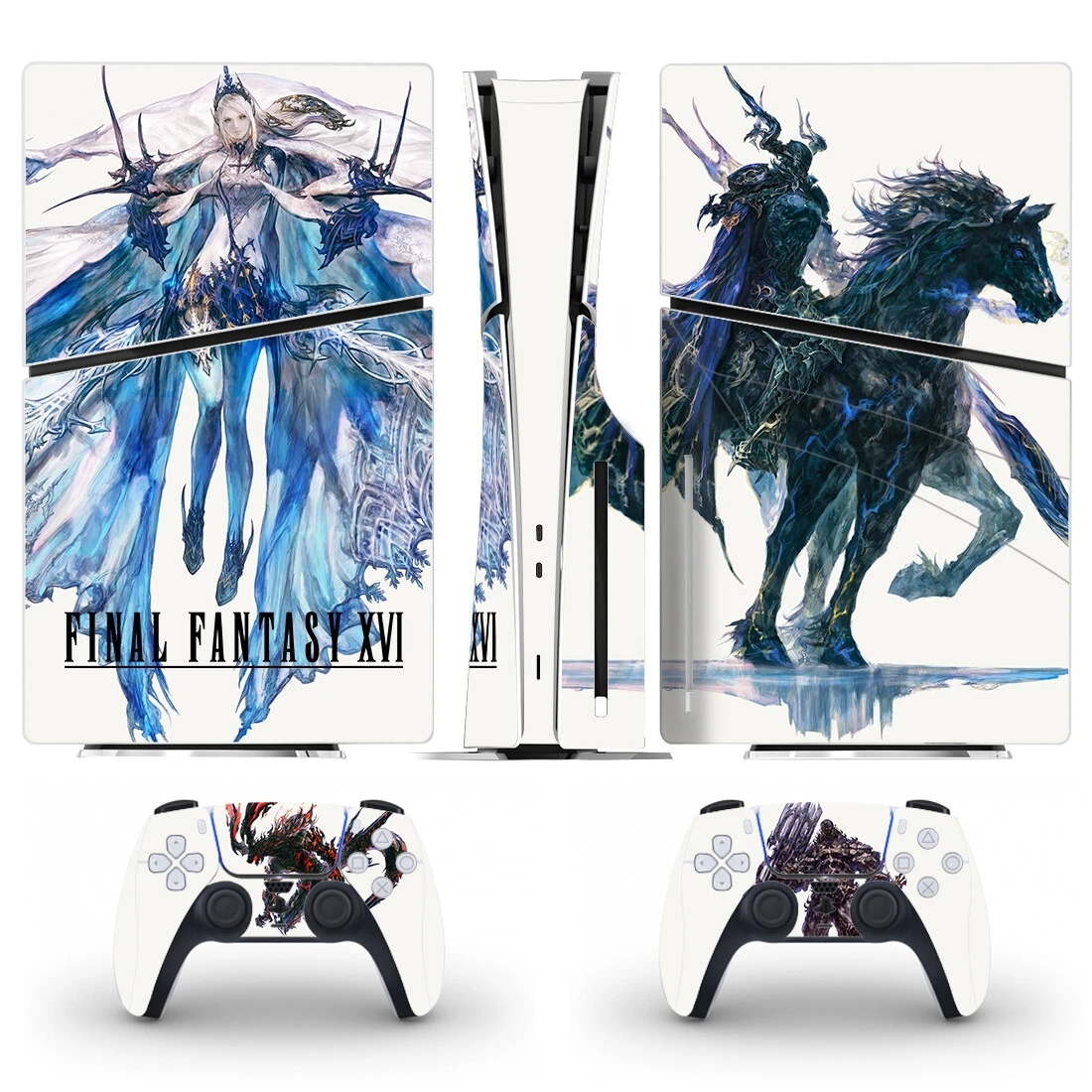 Final Fantasy PS5 Slim Disc Skin Sticker Decal Cover for Console and 2 Controllers New PS5 Slim Disk Skin Vinyl