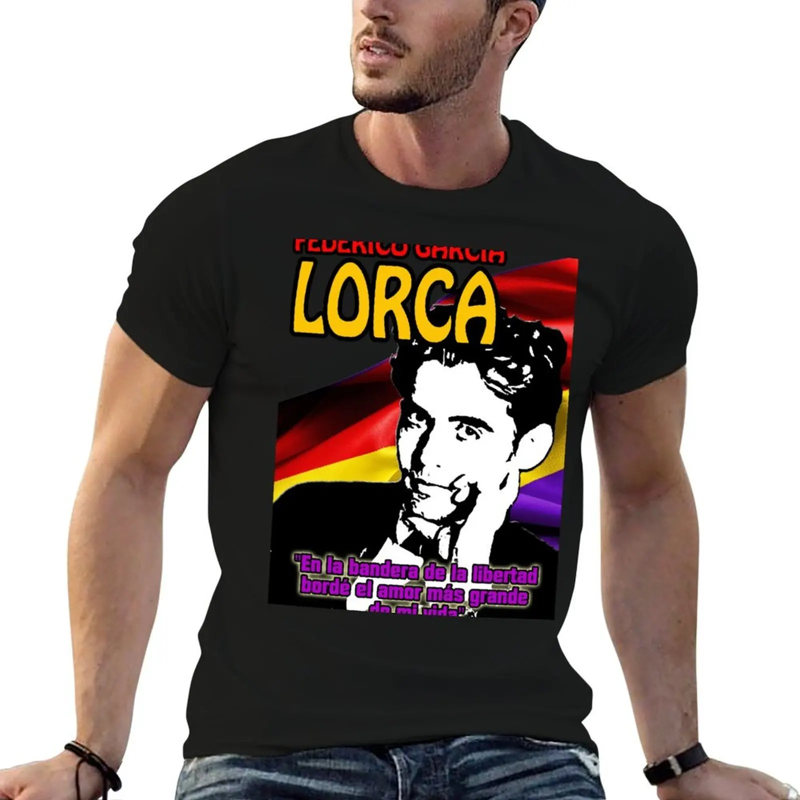 FEDERICO GARCIA LORCA T-Shirt rapper graphic tees funny costumes men t shirts