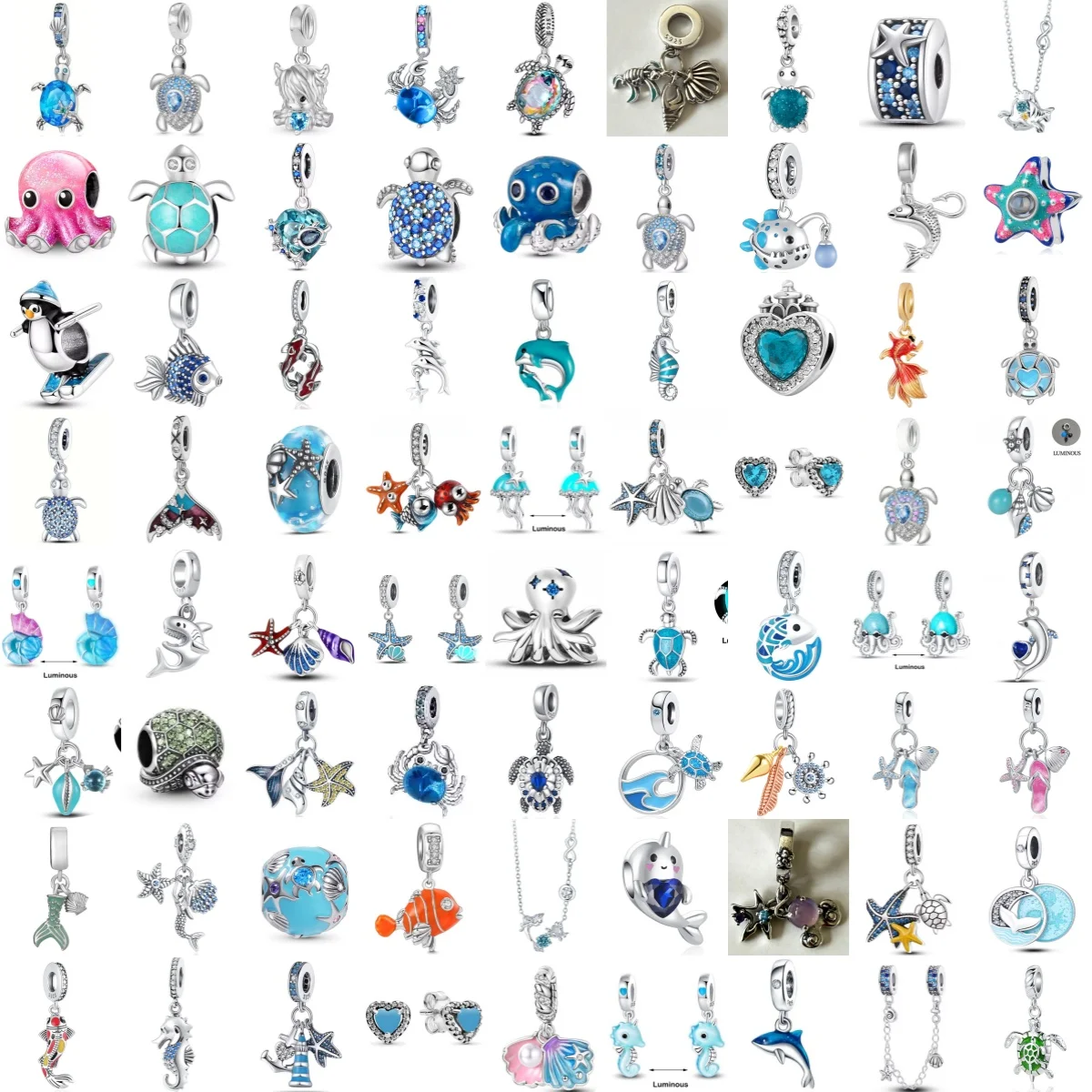 

2026 Hot Sale 925 Silver Charm turtle, fish, starfish, shell, octopus Bead Fit Original Bracelet Jewelry Women Accessories Gift