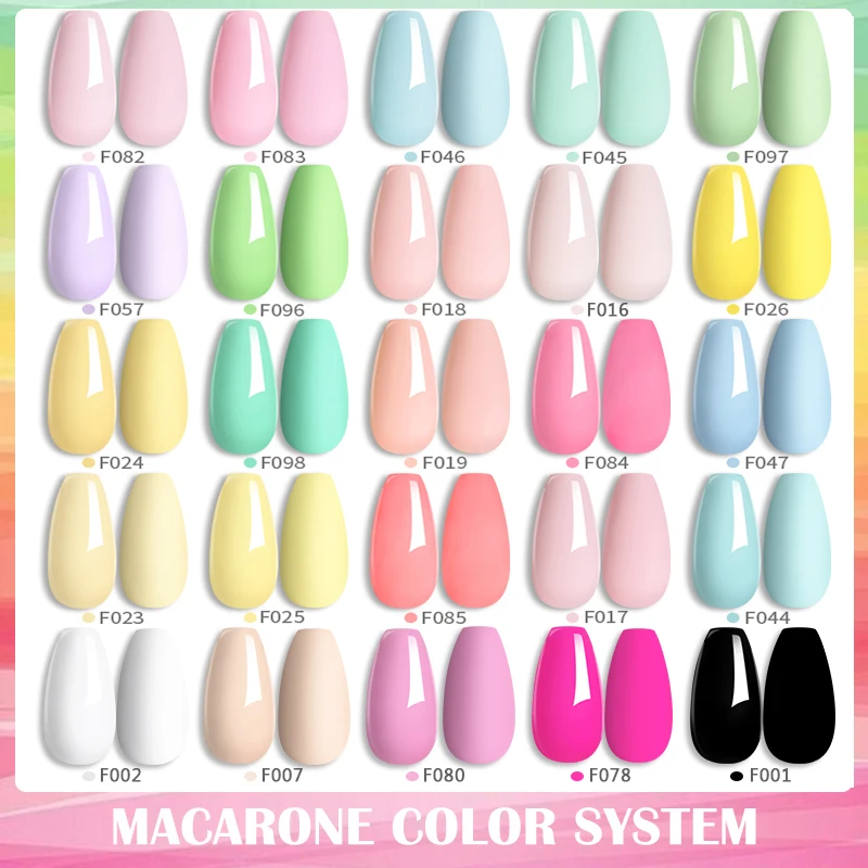LILYCUTE 7ml Macaron Solid Color Nail Gel Polish 25 Colors Spring Summer Pastel UV LED Nail Art Varnish Manicure DIY Salon Gel