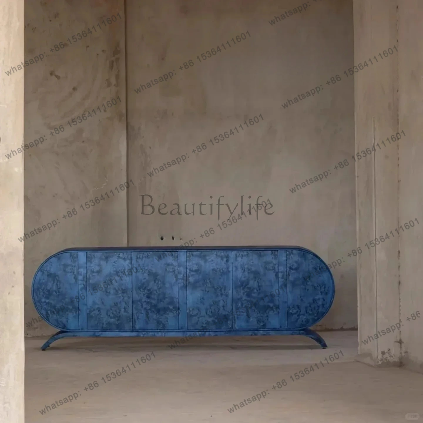 

Medieval Solid Wood Dining Side Cabinet, Living Room Locker, Tree Tumor Bark Creative Entrance