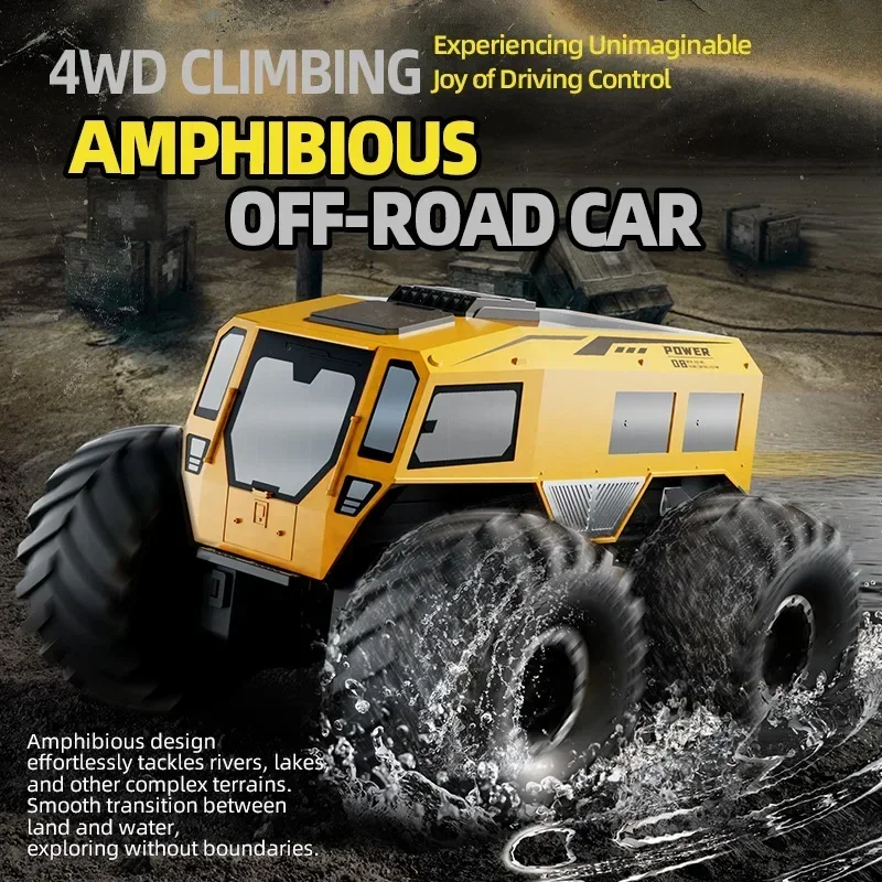 

Jjrc 4Wd Rc Car Radio-control Off-Road Vehicle Amphibious Remote Control Climbing Vehicle with Light Toy Kids Xmas Newyear Toys
