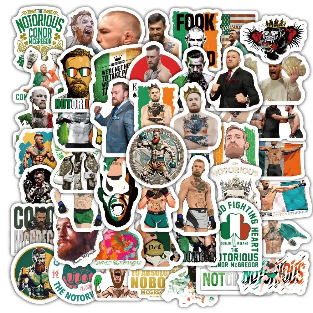 60Pcs/Set UFC Boxing Champion Conor McGregor Graffiti Stickers Phone Case Computer DIY Decorative Waterproof Adhesive Sticker