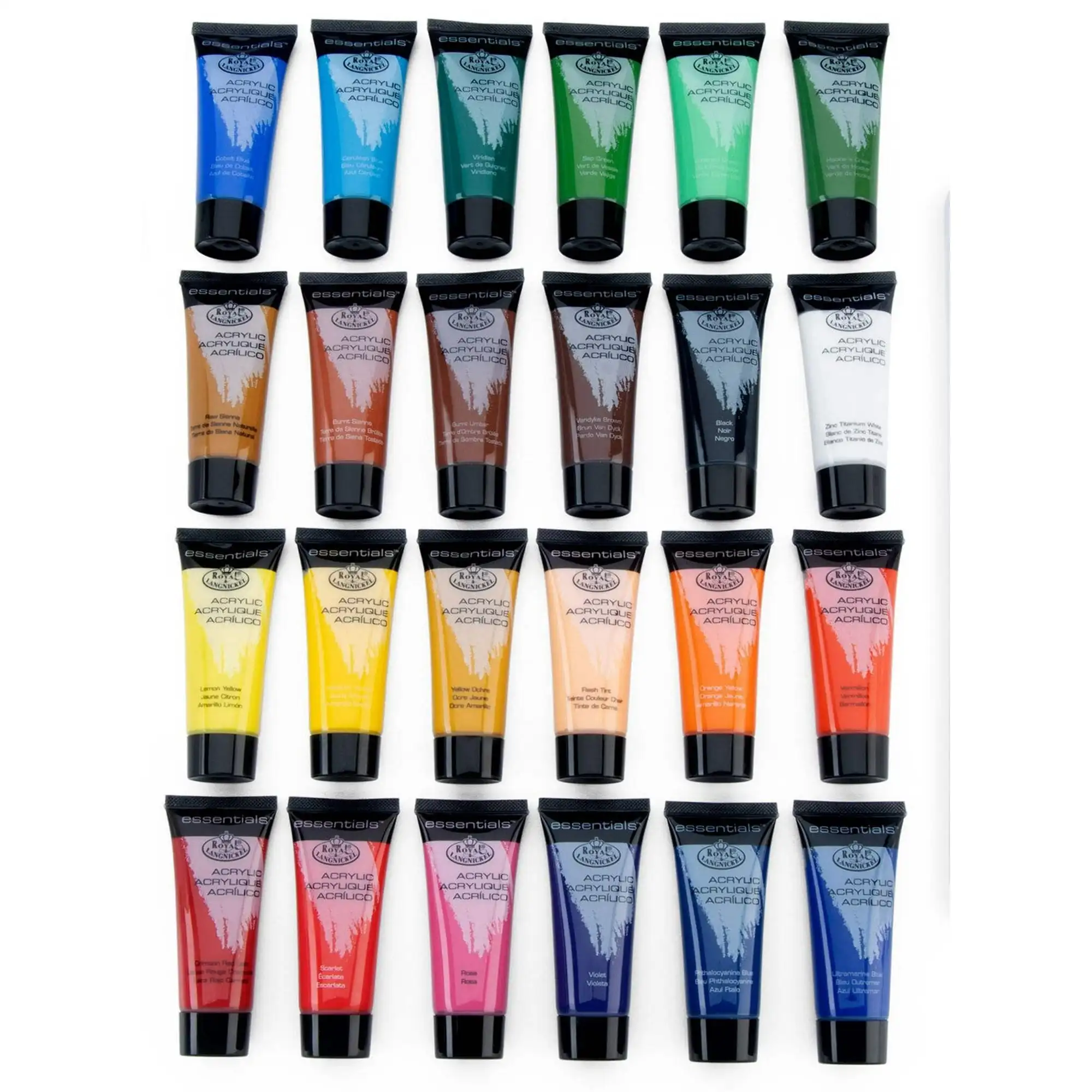 Pacotes de tintas acrílicas Royal e Langnickel, 22ml