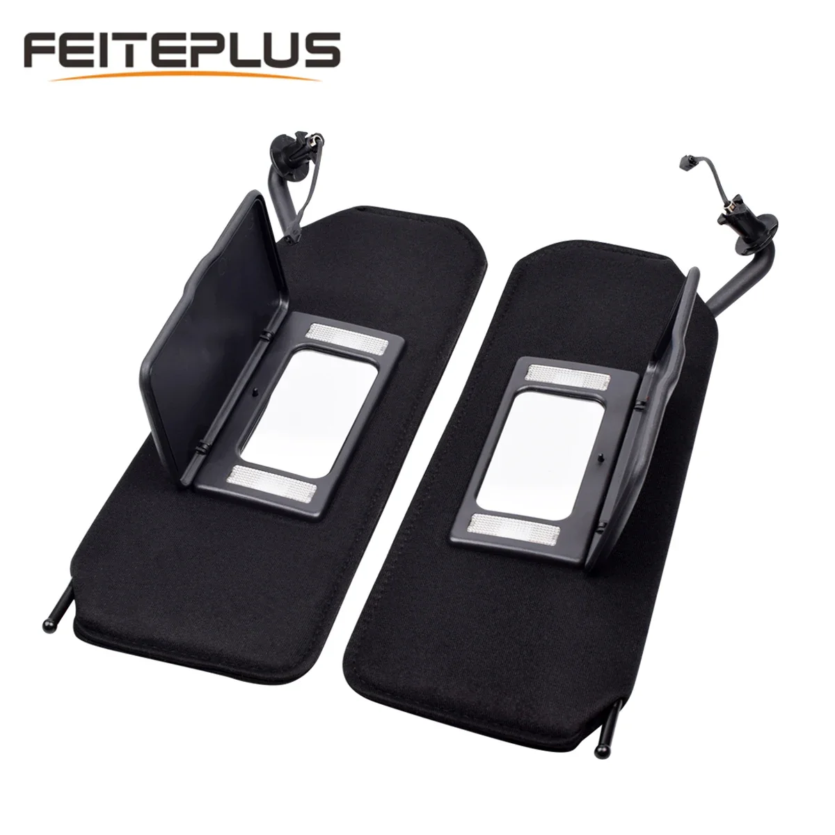 10442033 10442034 1Pair Sun Visor With Bright LED Lights＆Mirrors For Chevrolet Corvette C5 1997-2004 Black Sunvisors Left＆Right