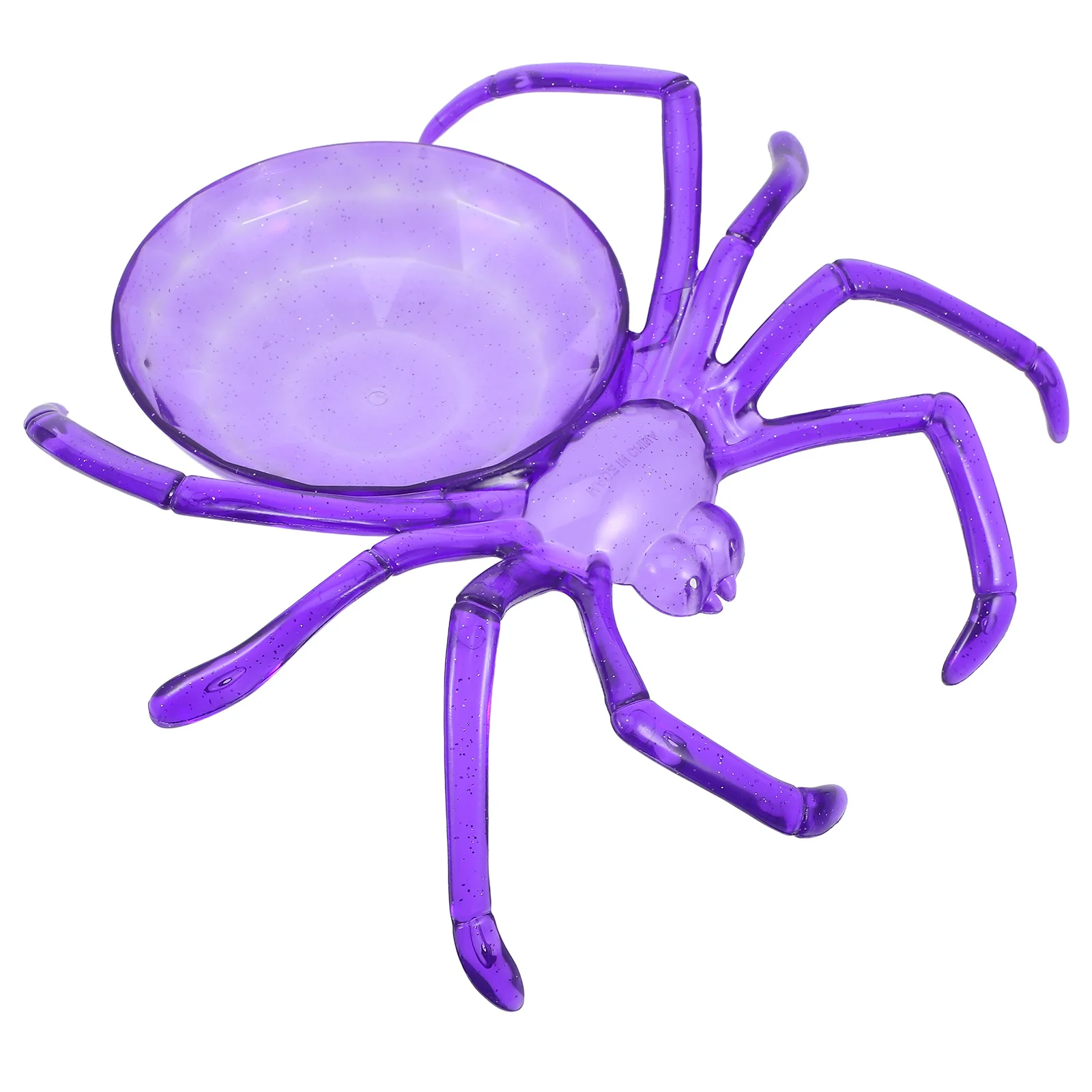 

Reusable Halloween Spider Shape Food Serving Tray ABS Dessert Plate Candy Snack Fruit Holder Decorative Tray Reusable Food Plate