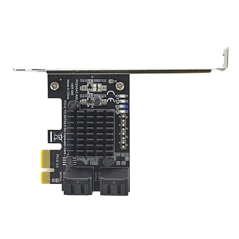SATA III Pcie Expansion Card 4 Port Asm1064 Chip 6Gbps SSD Hard Disk Drive Adapter Controller To PCI-E 1X Top-Rated