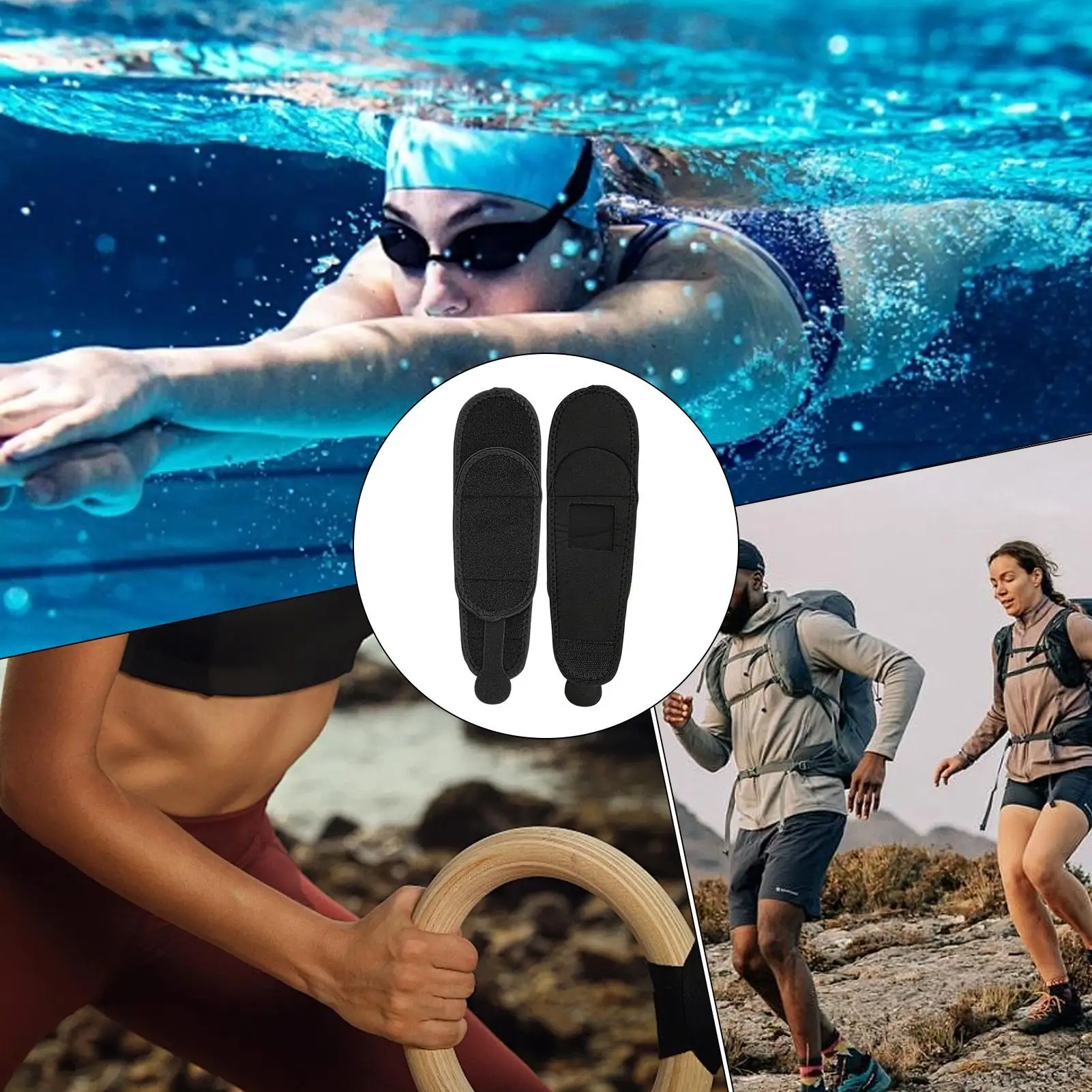 Smart Watch Protector Strap Horlogebandbeschermer Ingebouwde kussenstructuur Weerbestendige armbandwikkel voor hardloopsporten