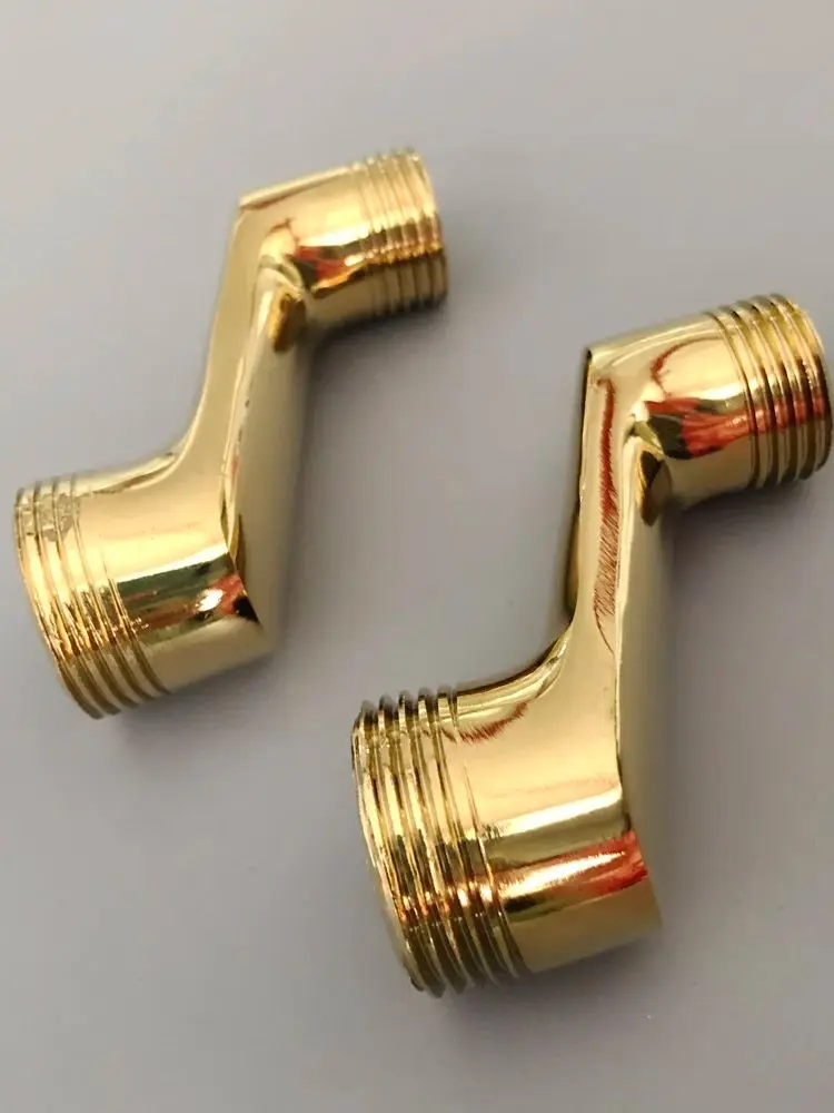 2 Pcs Luxury Gold Color Brass Bathroom Fitting Claw Foot Bathtub Faucet Adjustable Swing Arms Nba179