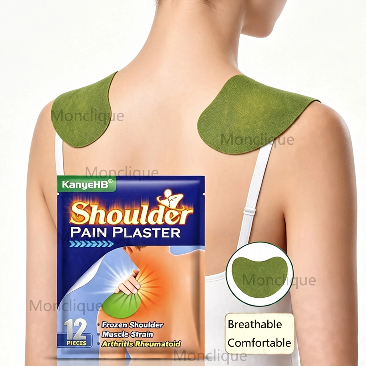 Wormwood Shoulder Neck Stickers Breathable Cervical Spine Patch Non-woven Shoulder Soothing Pad Lasting Heating Daily Care