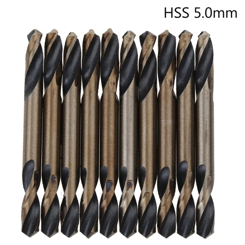10 개/대 5mm HSS 더블 엔드 나선형 Torsion 드릴 공구