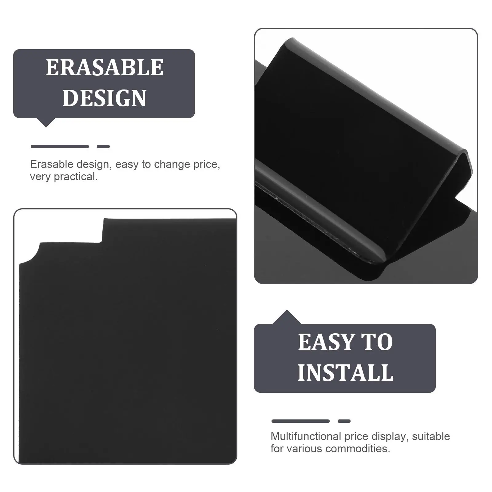 قابل للمسح السبورة تسمية حامل قصاصة لعرض العلامات صناديق سلة تسميات شارة السعر تخزين مناسب ganizing مكعب السبورة