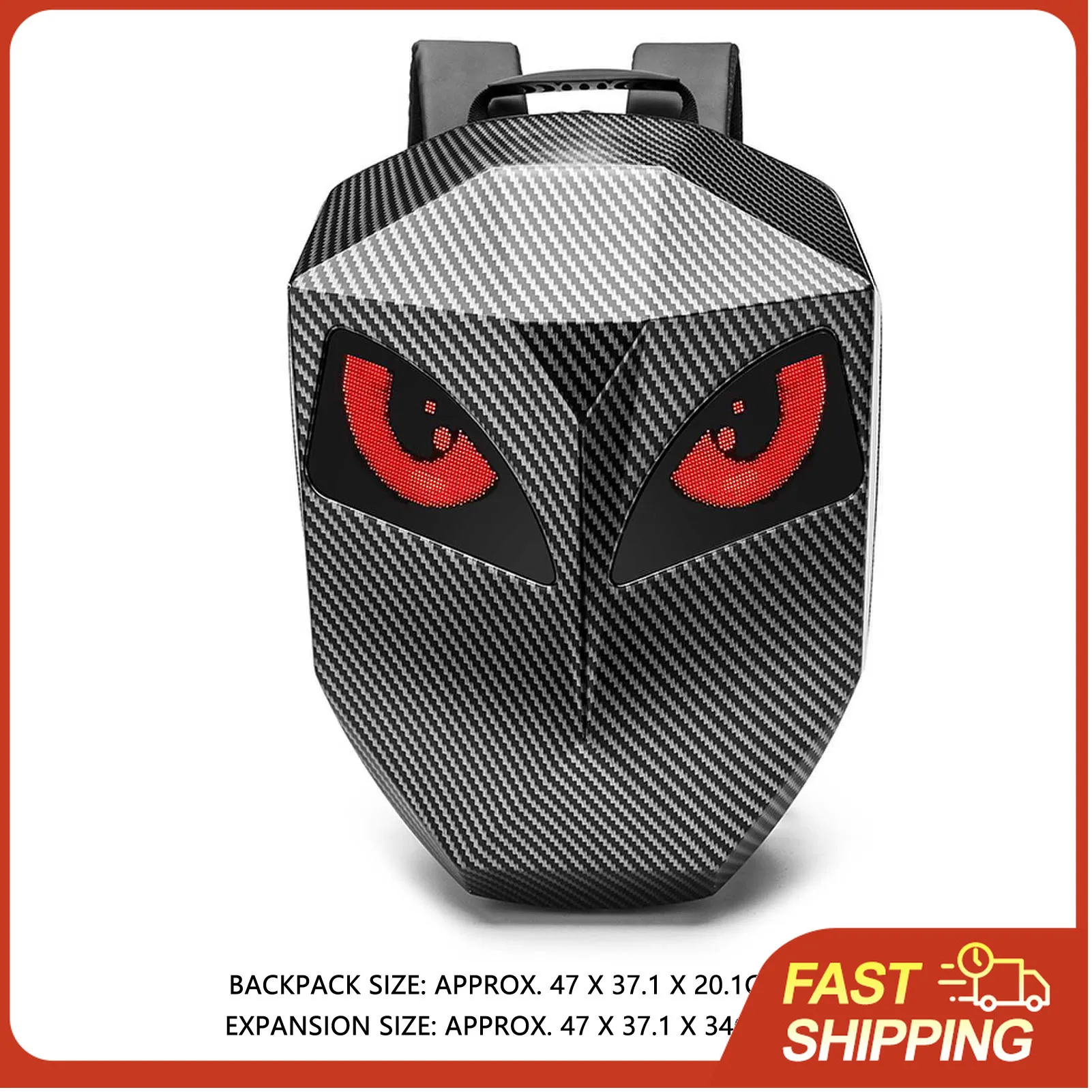 

Светодиодный рюкзак с экраном для управления через приложение, визуализатором музыки по Bluetooth, питанием от USB для фестивалей и вечеринок