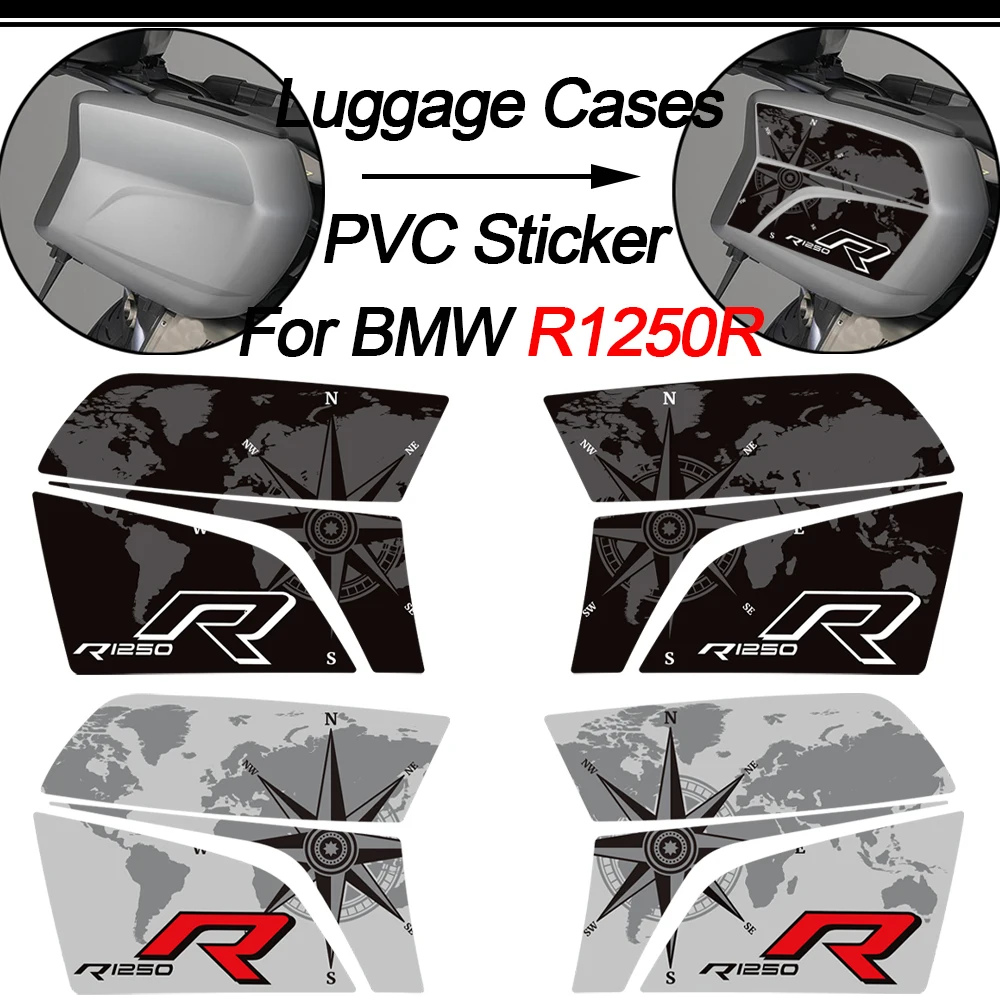 

For BMW R1200R R1250R R 1200 1250 R R1200 R1250 Tank Pad Trunk Luggage Cases Panniers Stickers Decals