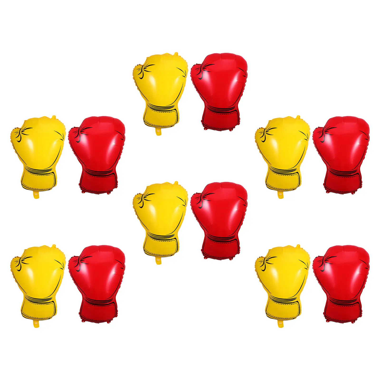 12Pcs Boxing Gloves Balloons Inflatable Punching Gloves Sport Birthday Party Decorations Wrestling Party Supplies Centerpiece