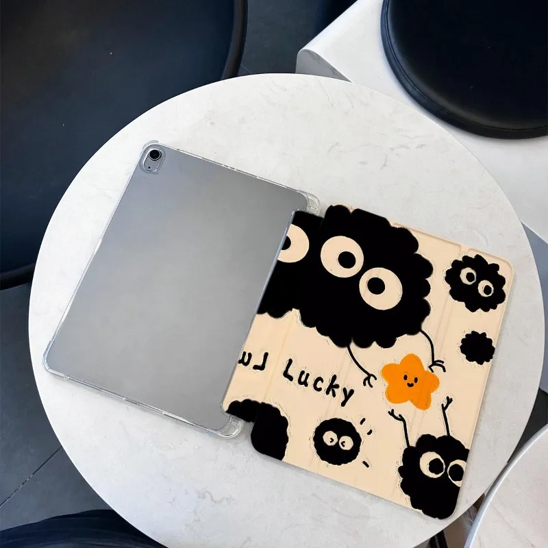 Cute Coal Balls Smart Cover for 2021 10.2 7/8/9 Generation IPad 10th Gen Case 2022 Air 5th 4th Pro 11 2nd 3rd 4th Ipad Mini6 8.3