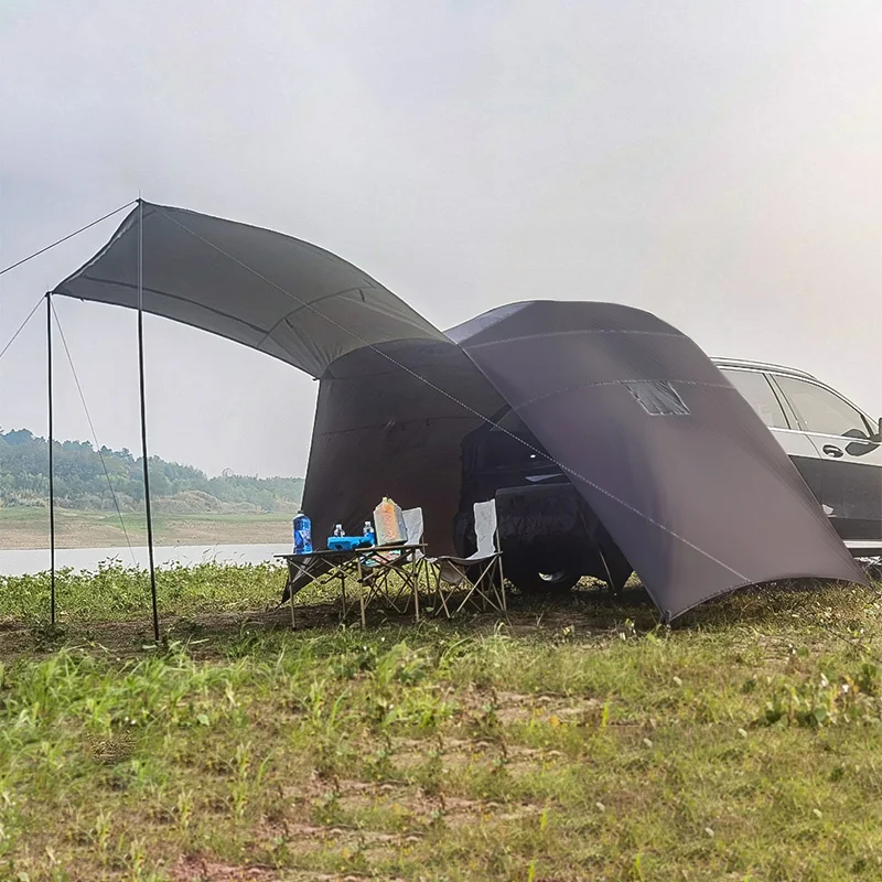

Car Tail Tent Multifunctional Camping Canopy Roof Sun Shade UV Protection Waterproof Outdoor Portable Heavy Duty for Camping