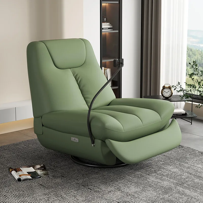 Multifunctional Nordic Electric Rocking Recliner Chair with Metal Frame Single Seat for Bedroom Use
