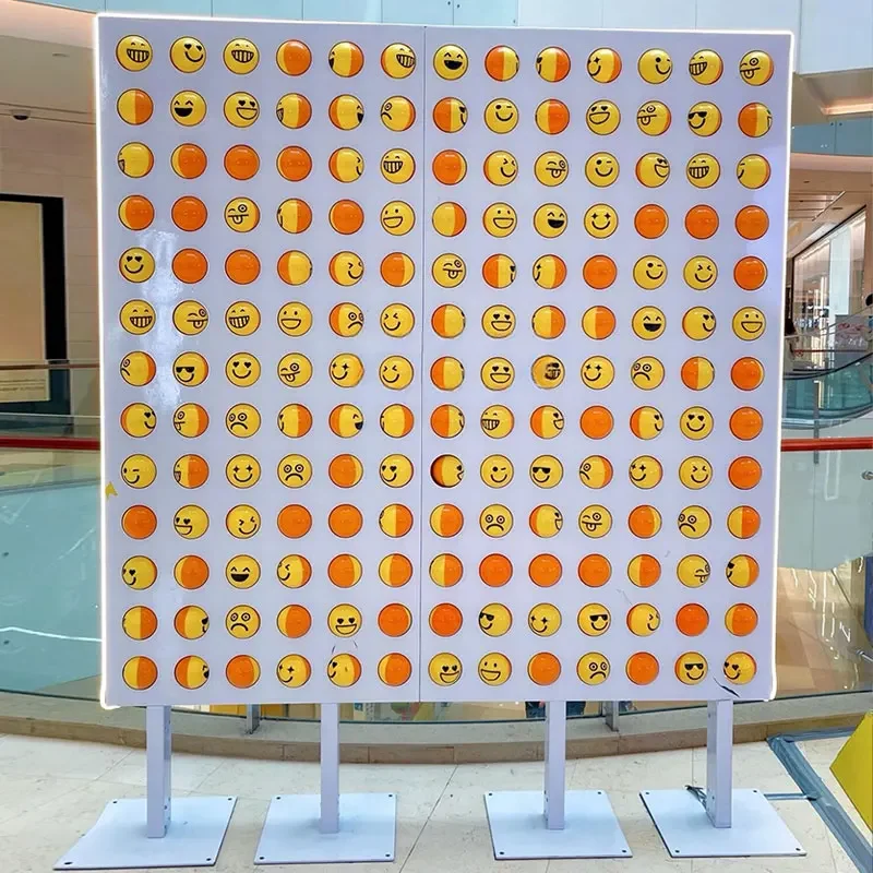Interactive Educational Touch Ball Board Wall Funny Faces Expression Flip Mounted Art Landmarks Warming Props