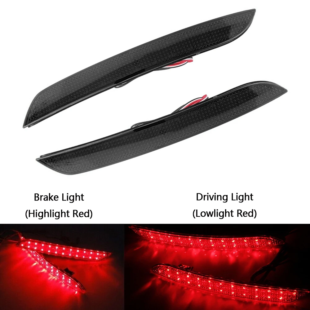 2Pcs For BMW 528i 535i 550i F10 F11 F18 Sedan LED Rear Smoke Bumper Stop Brake Lights Led Lights For Vehicles Car Accessories