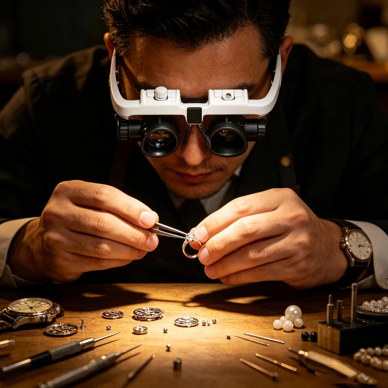 Body Jewelry Websites - Headband Magnifier Glasses With LED Light