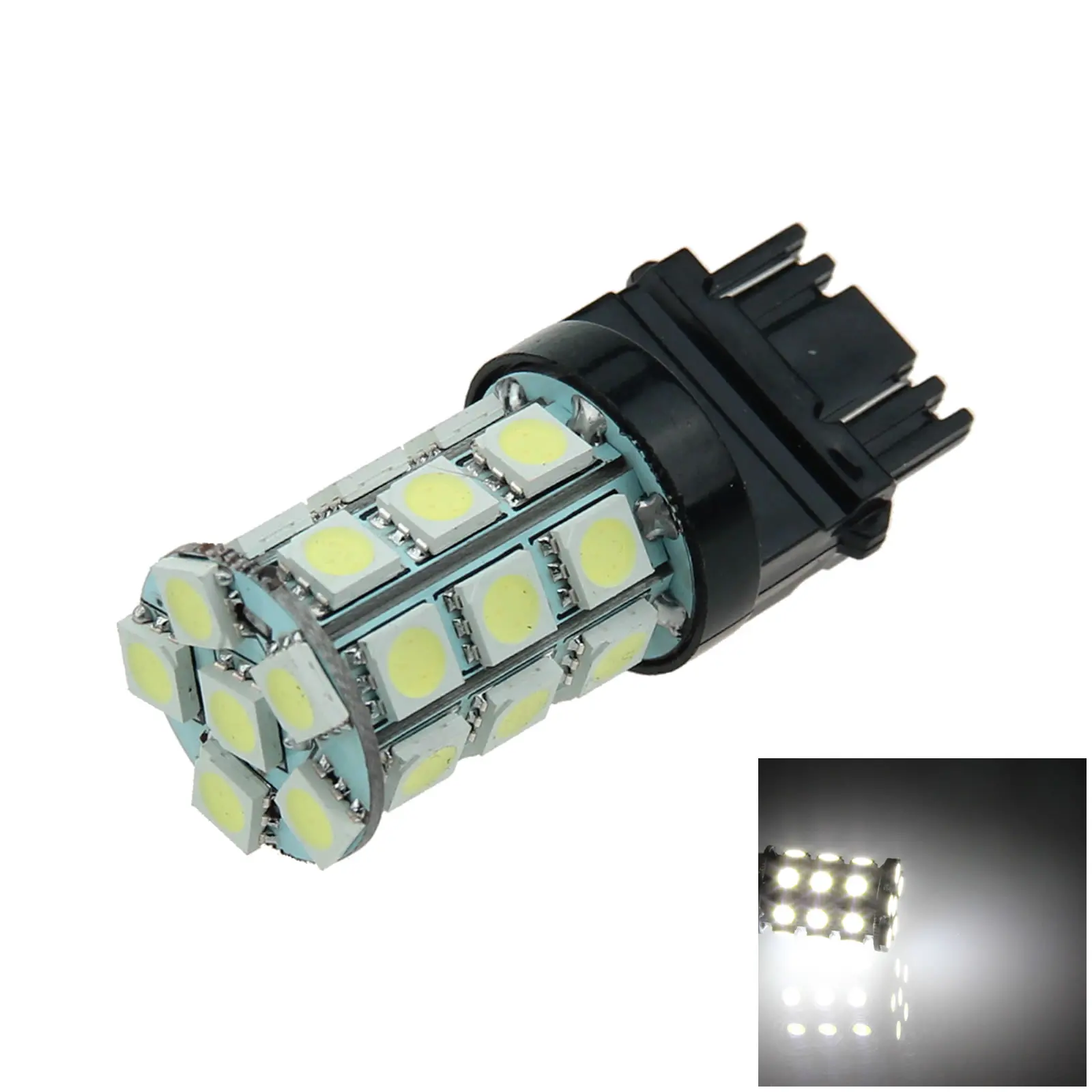 

1X белая задняя лампа с тормозным сигналом RV 3157 27 излучателей 5050 SMD светодиодный 4157 W2.5q F004-W