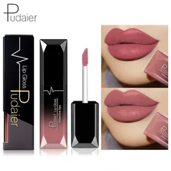 Pudaier Lips Matte Liquid Lipstick Make up Cosmetics Makeup Long-lasting Moisturizer Lip Gloss Maquiagem Waterproof Lipgloss Pen