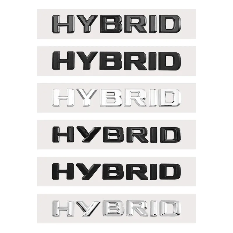 Car 3D Hybrid Fender Trunk Letters Logo Badge Emblem Decals Sticker For Mercedes Benz S400 E350 GLE450 W211 W212 W163 W221 W222