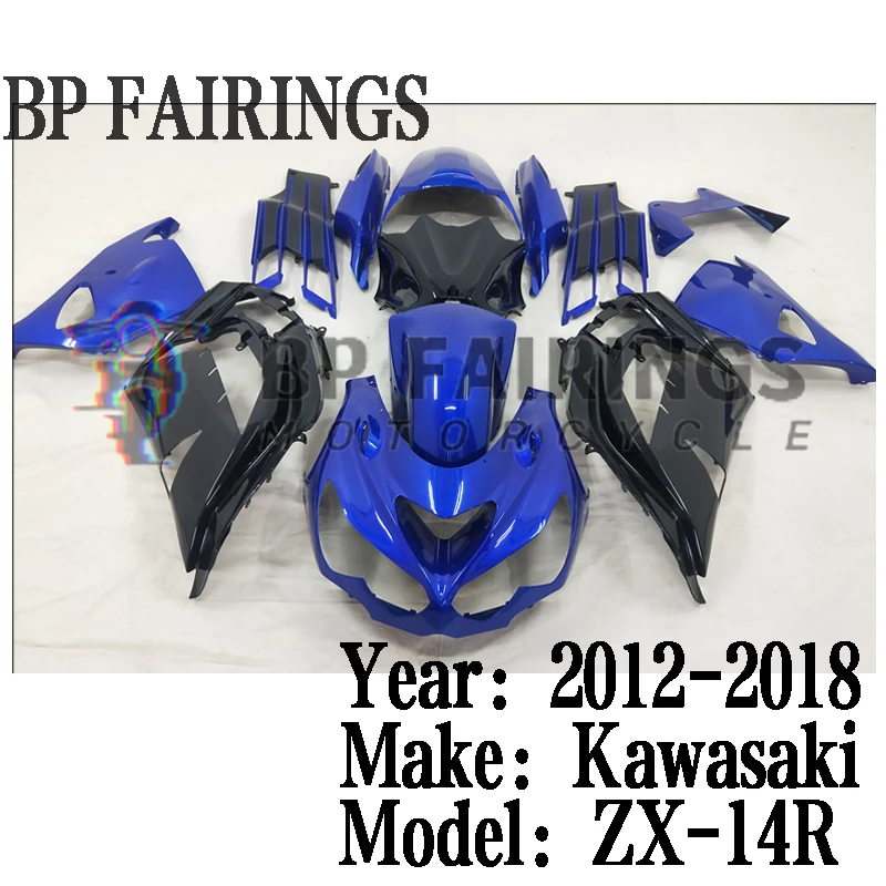 ABS Fairings Kit For Kawasaki ZX-14R ZZR1400 2012 2013 2014 2015 2016 2017 2018 2019 Bodywork Set Blue Black