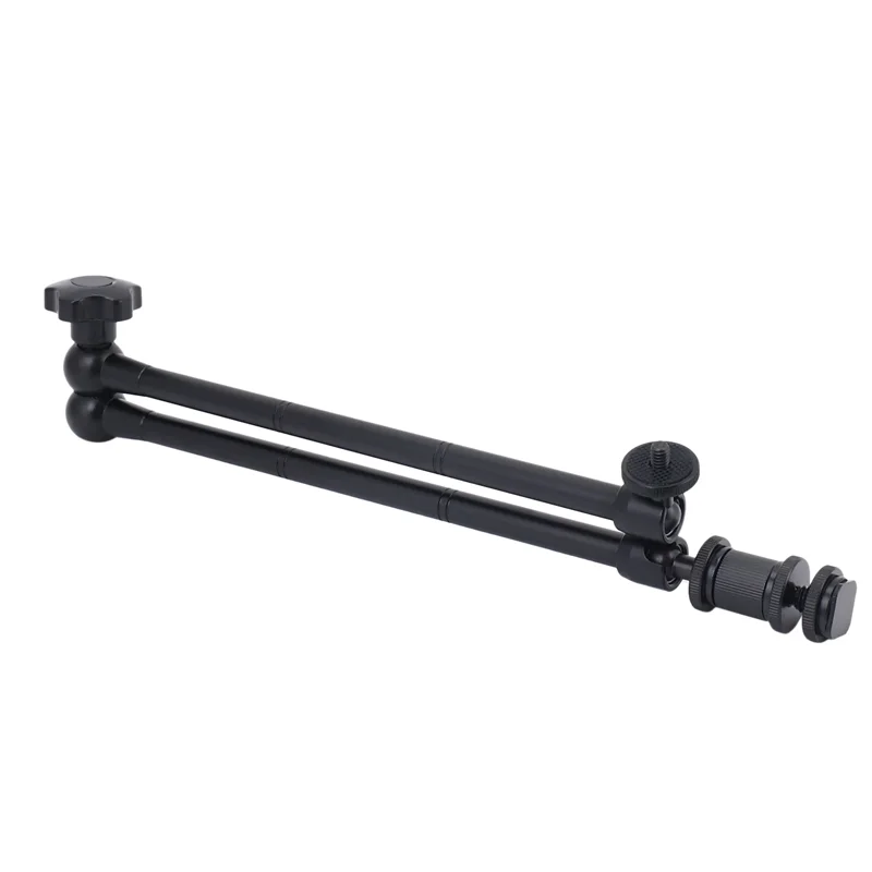 Compact 6Pcs 20Inch Adjustable Articulating Friction Magic Arm With Hot Shoe Mount For LED Light DSLR Rig LCD Monitor