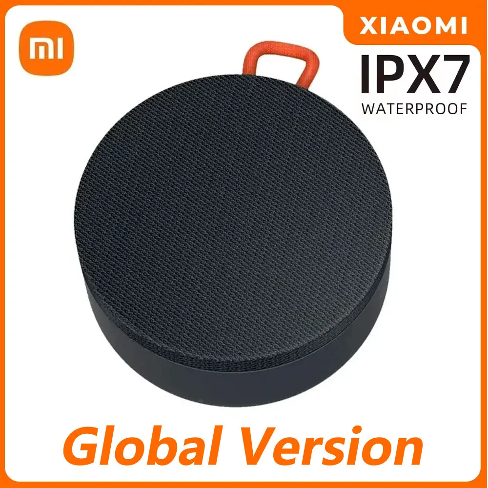 الإصدار العالمي من مكبر الصوت Xiaomi Mi المحمول بلوتوث 5.0 مكبر صوت ستيريو باس صوت موسيقى لاسلكي صغير خارجي IP67 مقاوم للماء 2000 مللي أمبير في الساعة