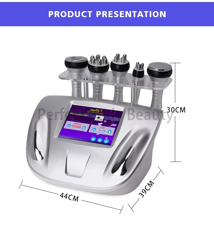 5 in 1 Ultrasonic Fat Slimming Apparatus Negative Pressure Liposuction Sculpting 40K Ultrasonic Fat Slimming Beauty Apparatus