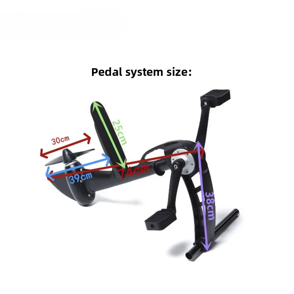 YAK Outdoors Aluminum Alloy Foot-Powered Kayak Pedal Propulsion System with Forward Reverse Motion 150kg Capacity for Rivers