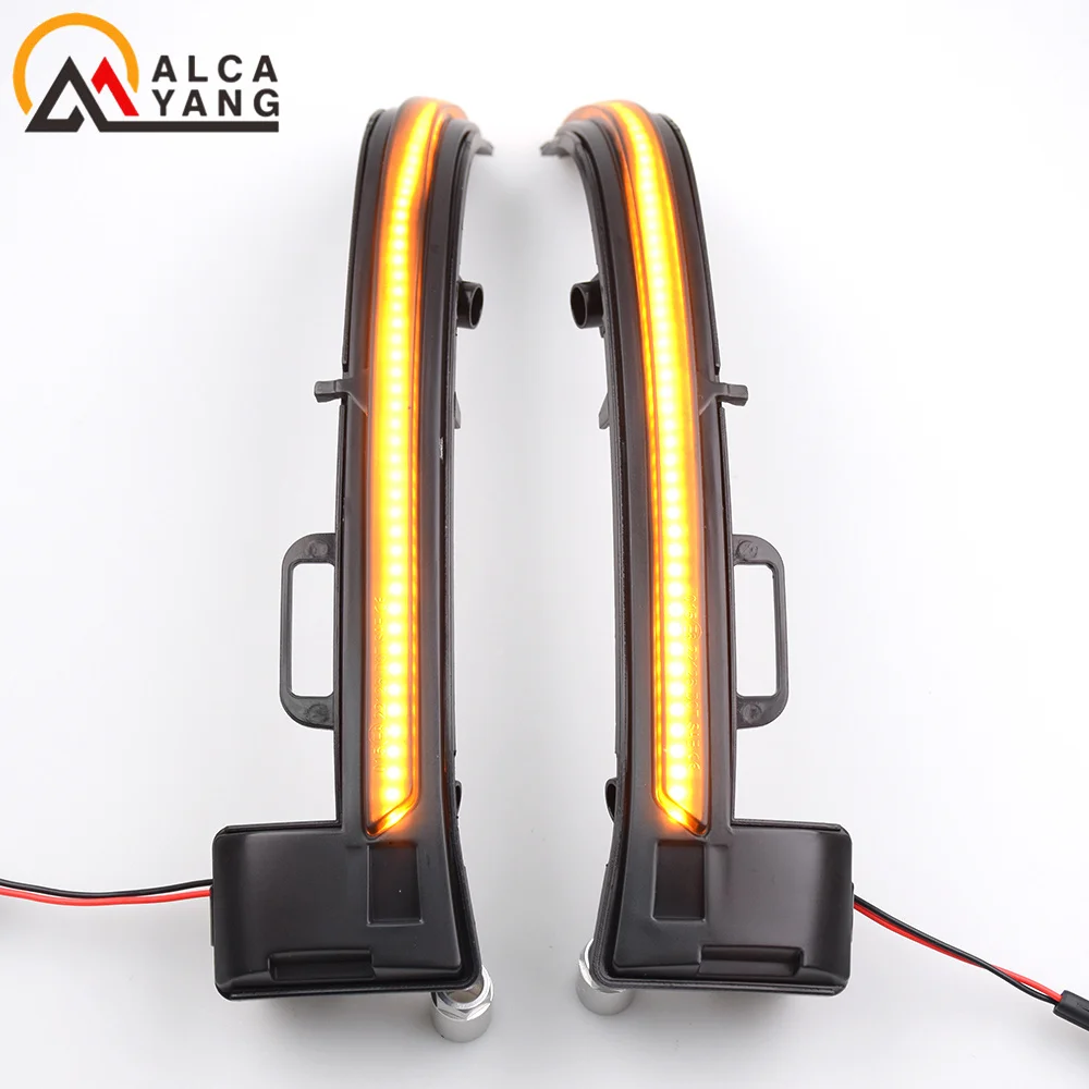 2X Smoke LED Dynamic Mirror Blinker Light Turn Signal Lamp Amber light For Peugeot 308 2013-2019