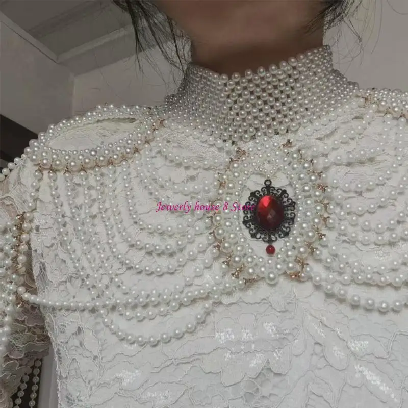 إكسسوار مجوهرات لقلادة من اللؤلؤ والشرابات الحديثة لأنماط فريدة