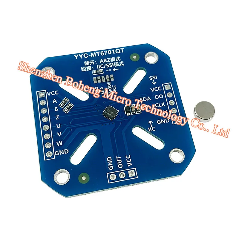 MT6701 14bit High Precision Magnetic Encoder Module Angle Measurement Sensor with Magnet for Brushless Motor BLDC