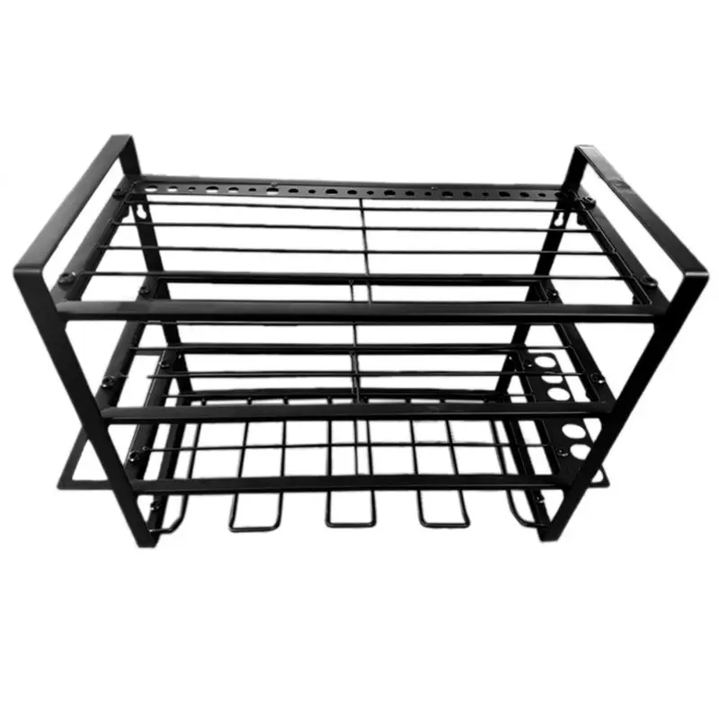 A64Z 4 Layer Power Tool Organizer Wall Mount, Cordless Drill Hanger Storage Rack For Garage Organization, Workshop, Pegboard Dur