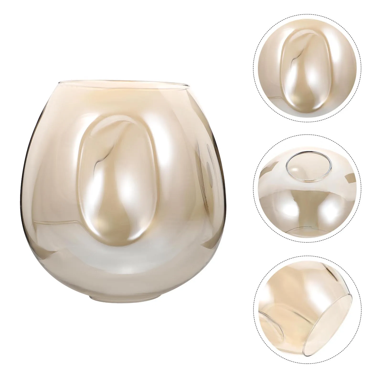 

1Pcs Transparent Lampshade Glass European Style Bedroom Lamp Cover Decorative Light Accessory Lamp Cover Transparent Lampshade