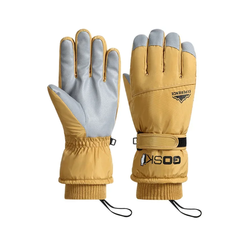 

Мужские зимние лыжные перчатки с флисовой подкладкой, ветрозащитные перчатки с сенсорным экраном, перчатки для спорта на открытом воздухе, велоспорта, катания на лыжах, противоскользящие теплые перчатки